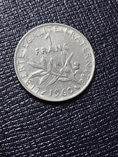 Monnaie : ancienne piece Française de 1 Franc , 1960