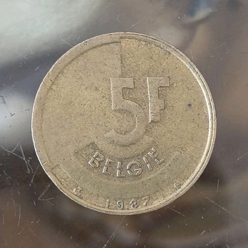 Belgique pièce francs 1987 - 5,