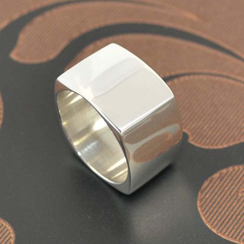 Bande bague carrée en - bande,