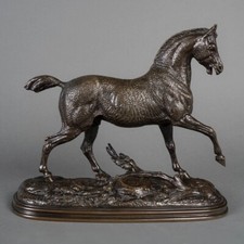 Sculpture Bronze - Le Cheval Libre , Paul - Édouard Delabrièrre (1829-1912)