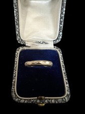 Bague alliance argent vermeil biseauté XIXe siècle, unisexe taille 58FR. Vintage