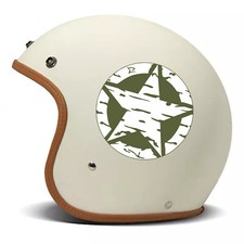 2 autocollants vintage étoile militaire casque moto voiture réservoir valise