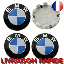 4X Centre Roue 68mm Jantes Logo BMW Voiture Cache Moyeu Auto Clipser NEUF