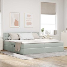 Lit de Rangement avec matelas avec tête de lit Velours Moderne pratique vidaXL v
