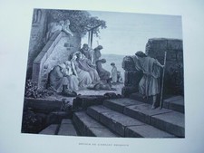  gravures 1866:Sainte Bible:retour de l'enfant prodigue dessin de Gustave Doré 