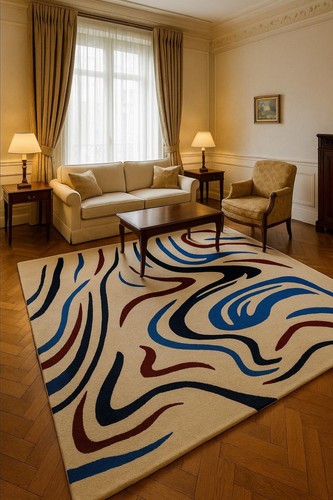 Tapis touffeté abstrait - ,