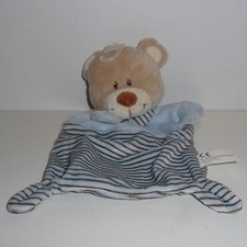 Doudou Ours Nicotoy - Bleu Rayé