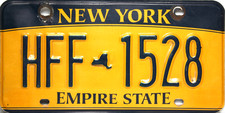 Plaque D'Immatriculation USA Originale Empire State De New York HFF 1528