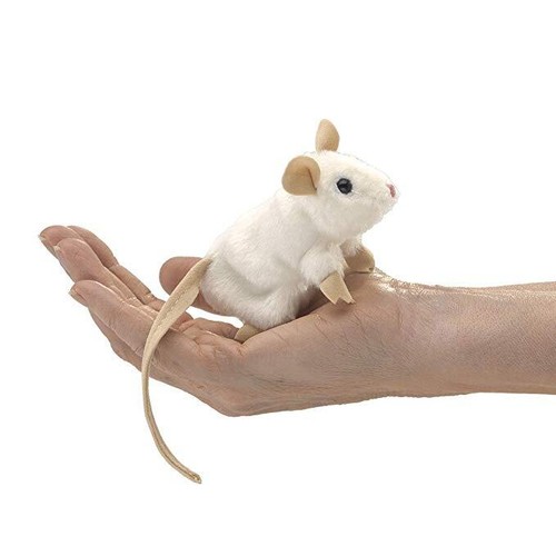 Folkmanis mini white mouse - mini,