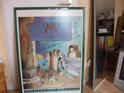 Cadre somon hommage hergé - bd,