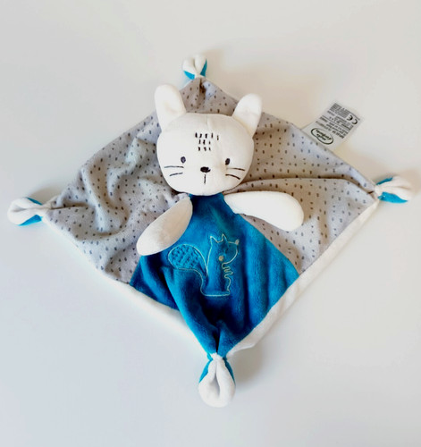 Doudou plat carré - carré, lapin
