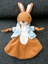 1785🌟🐰Doudou Soft Picot 2 Lapin Marron beige Bleu