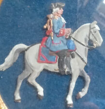 Figurine Ronde Bosse, en étain, peinte main Art miniature : garde du corps, 1760