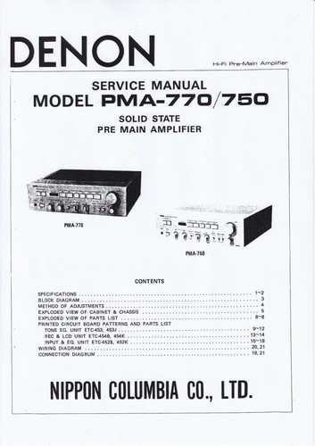 Manuel service pour denon - manuel,