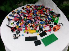 LEGO LOT VRAC 1KG 400 divers briques rose blanc orange rouge bleu plaque
