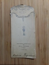  Menu Première Communion 1926