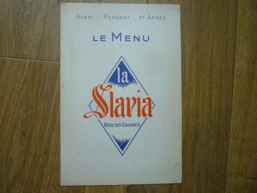 Menu vierge slavia - la, slavia 