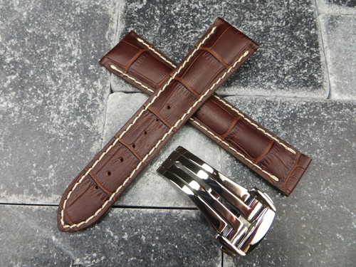 19mm bracelet cuir marron - bracelet,
