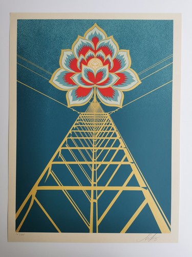 Shepard fairey flower power - fairey,