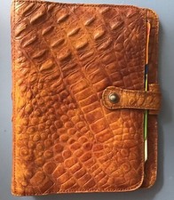 RARE PORTE AGENDA CROCODILE VÉRITABLE