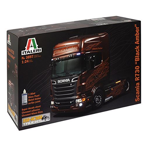 Scania r730 noir - v8, ambre