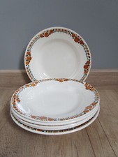 6 ASSIETTES CREUSES CERANORD ST AMAND MODELE COTENTIN DECOR ORANGE