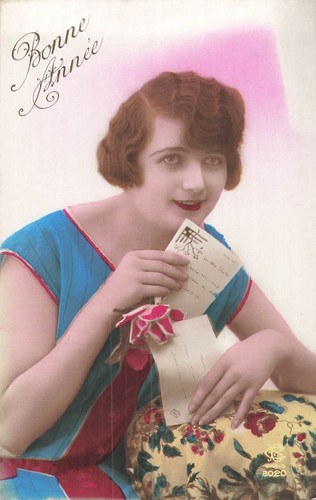Lot cartes postales femme - lot,