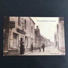 77 - CPA EVRY LES CHATEAUX Bar Café H. Paris Billard Buvette Grande Rue