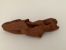 Art Déco Statuette Sculpture en Terre Cuite Femme Nue Allongée
