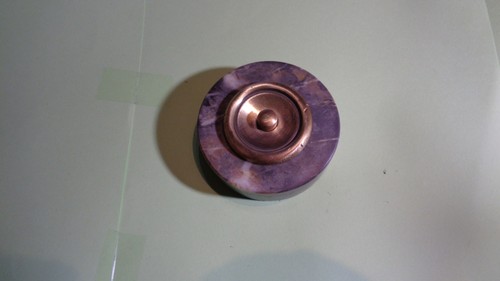 Sonnette ronde marbre gris - sonnette,