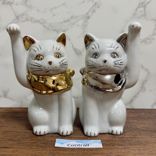 Paire porcelaine maneki - de,