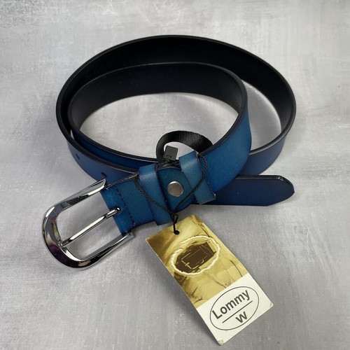 Ceinture bleu mixte fine 8 - bleu,