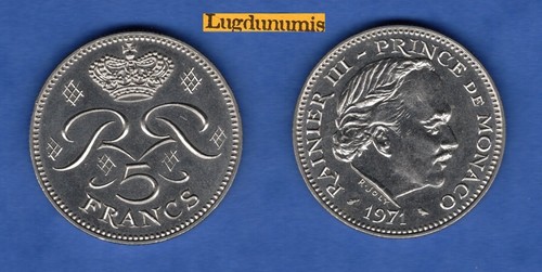 Monaco 1971 francs - 1971, 5