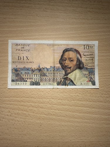 Billet 10 nouveaux - 10, nf