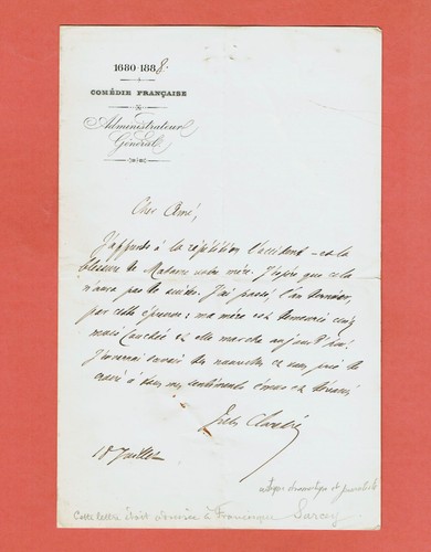 Lettre manuscrite jules - de,