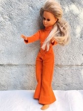 Ancienne Grande Poupée Mannequin Gégé Vêtement orange  Vintage Hauteur / 50 cm