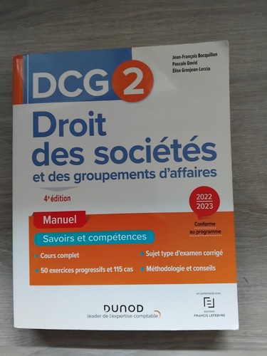 Dcg droit des - des, et