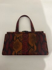 sac baguette Lamarthe vintage - Cuir pleine fleur façon serpent