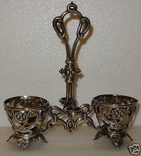 MONTURE HUILIER VINAIGRIER STYLE LOUIS XV EN ARGENT MASSIF POINCON MINERVE 190GR