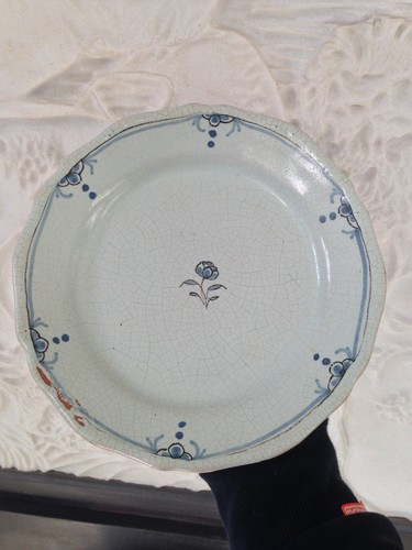 Belle assiette faience nord - belle,