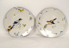 Paire assiettes faïence