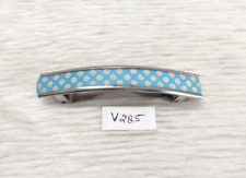 Vintage Bleu & Blanc Couleur Métal Cheveux Pince Décor Vanity de Collection V285