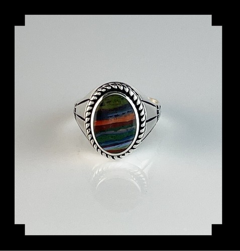 Sterling and rainbow calsilica - rainbow,