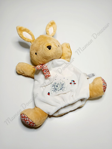 Doudou plat marionnette - doudou, lapin