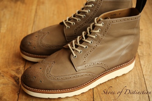 Grenson grey leather derby - grenson,