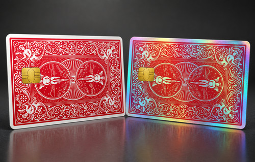 Red bicycle card - red, credit