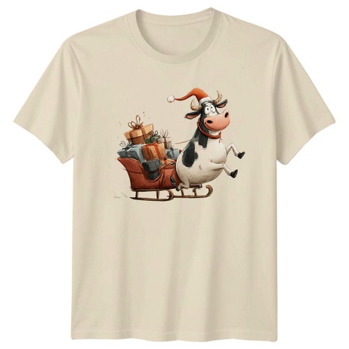 Shirt homme traîneau vache - t-shirt,