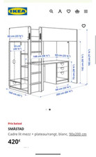 Chambre a coucher Ikea lit/ armoire 