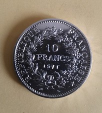 10 Francs Argent, HERCULE -  1971 - État TTB