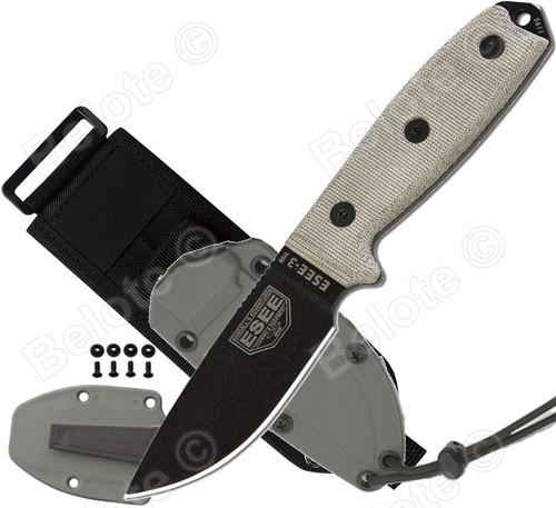 Esee model black blade plain - model, 3